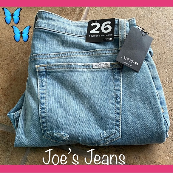 NWT: JOE’S JEANS LIGHT WASH SLIM CROPPED BOYFRIEND JEANS - Picture 5 of 6